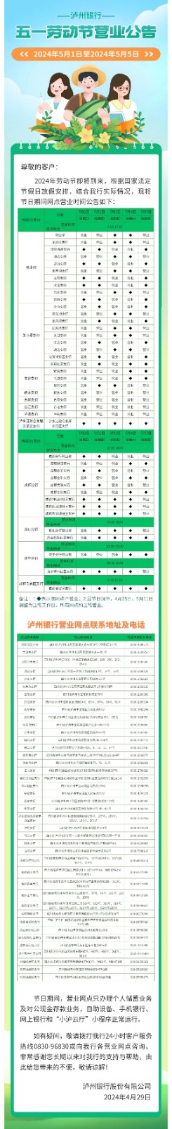 4.26挂网-2024年劳动节期间网点对外营业公告（官网、微信公众号）